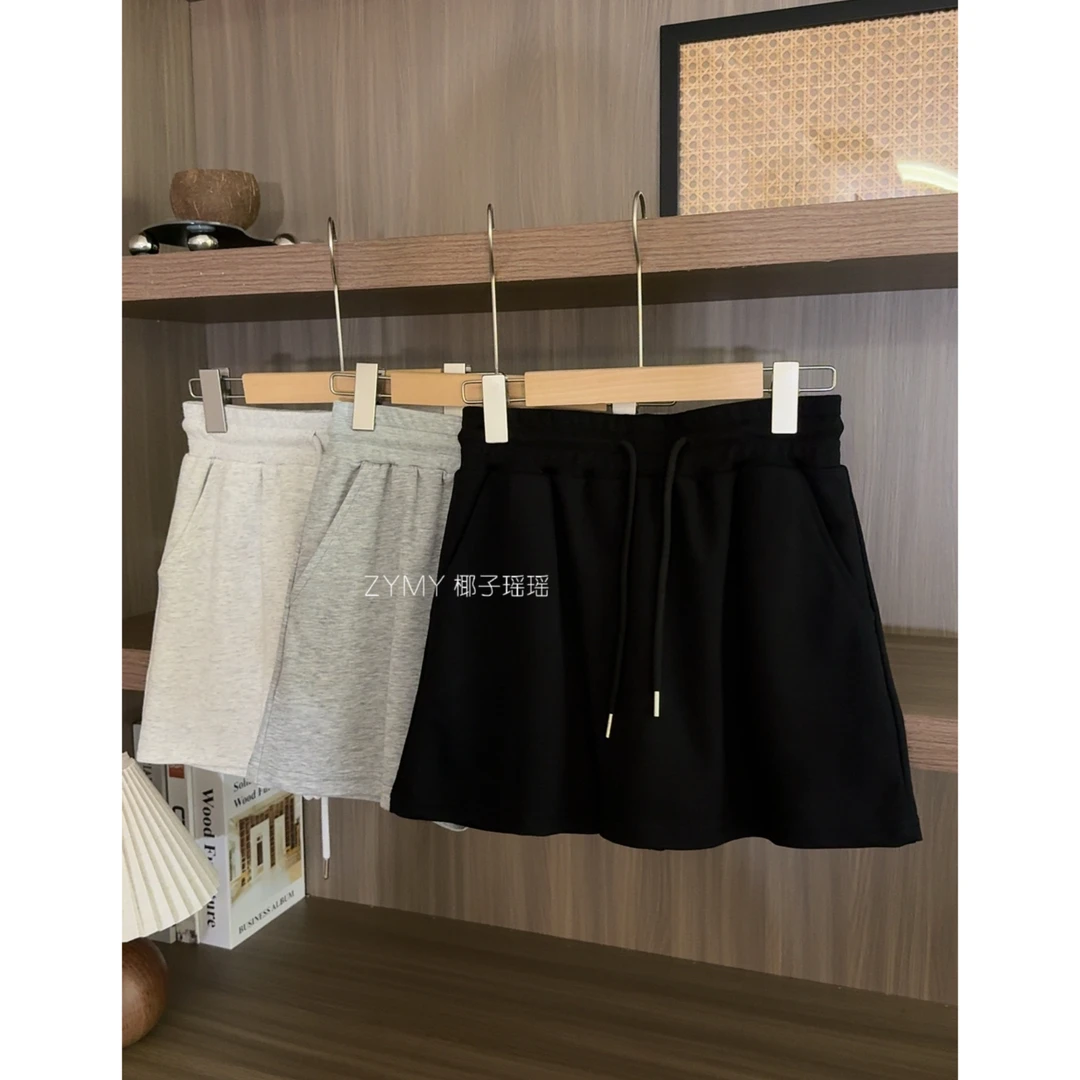 【休闲街头】夏季韩系时尚运动风休闲百搭A字裙裤带安全裤半身裙