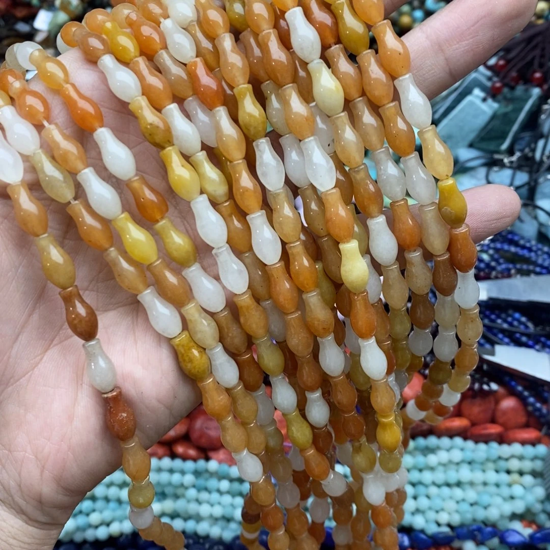 玛瑙/玉髓未镶嵌珠宝半成品一条天然6×12金丝玉花瓶