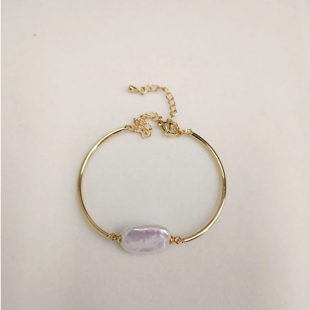 AIKJIANG/爱匠【孤品清货】淡水巴洛克珍珠炫彩平安无事手镯