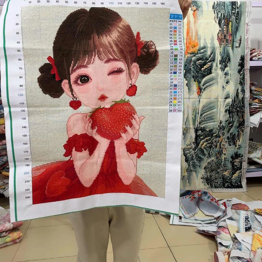 棉十字绣成品出售