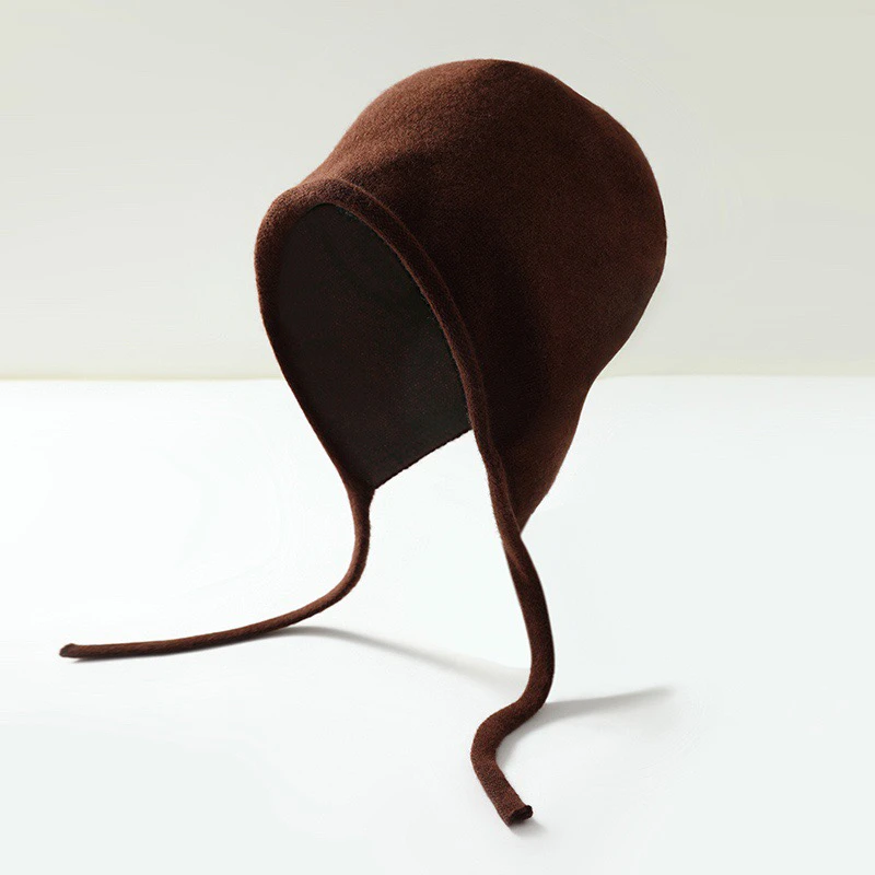 堆堆帽女秋冬卷边加厚保暖针织护耳毛线帽大头围百搭