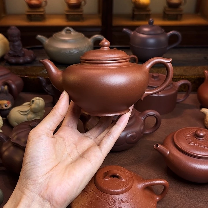 阿****茶壶紫砂笑樱壶，红皮龙