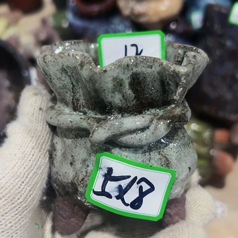 红陶粗陶花盆手工