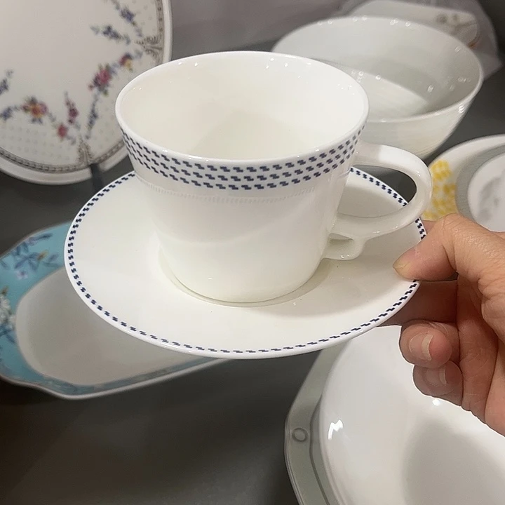 瓷片微瑕骨瓷蓝色格调一个