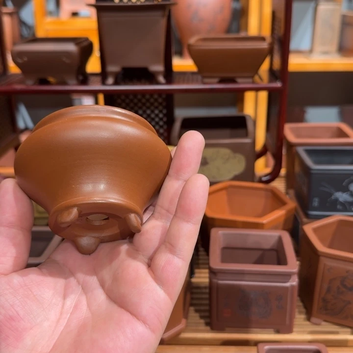 紫砂花盆原矿紫泥