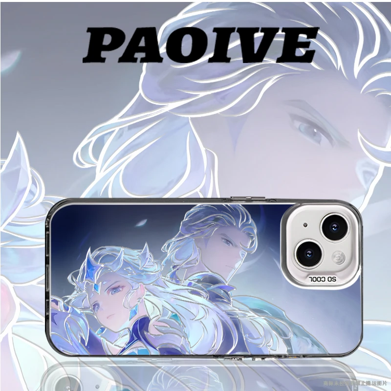 凯和露娜创意适用苹果华为vivoiPhone小米三星防摔彩银手机壳