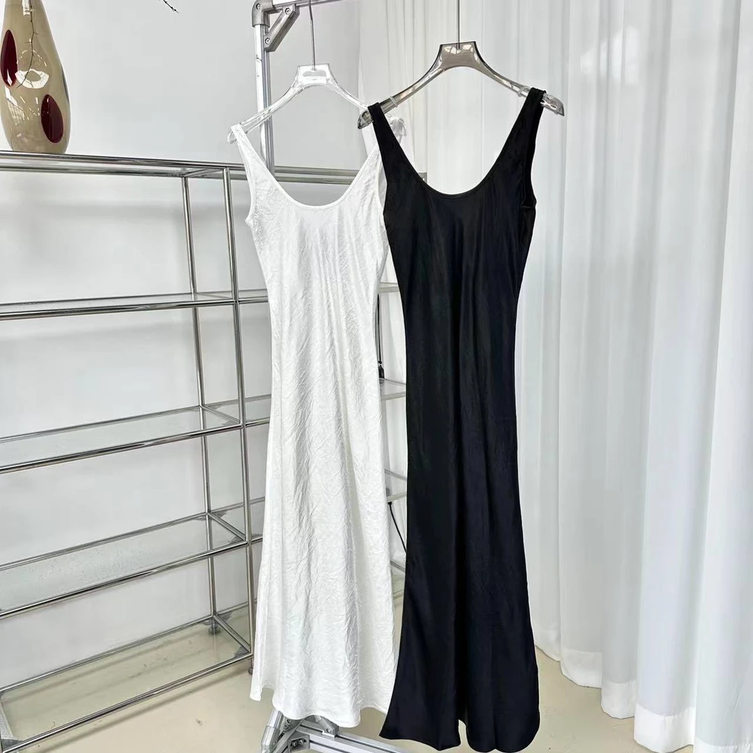 D STUDIO 醋酸两色吊带连衣裙 D2190