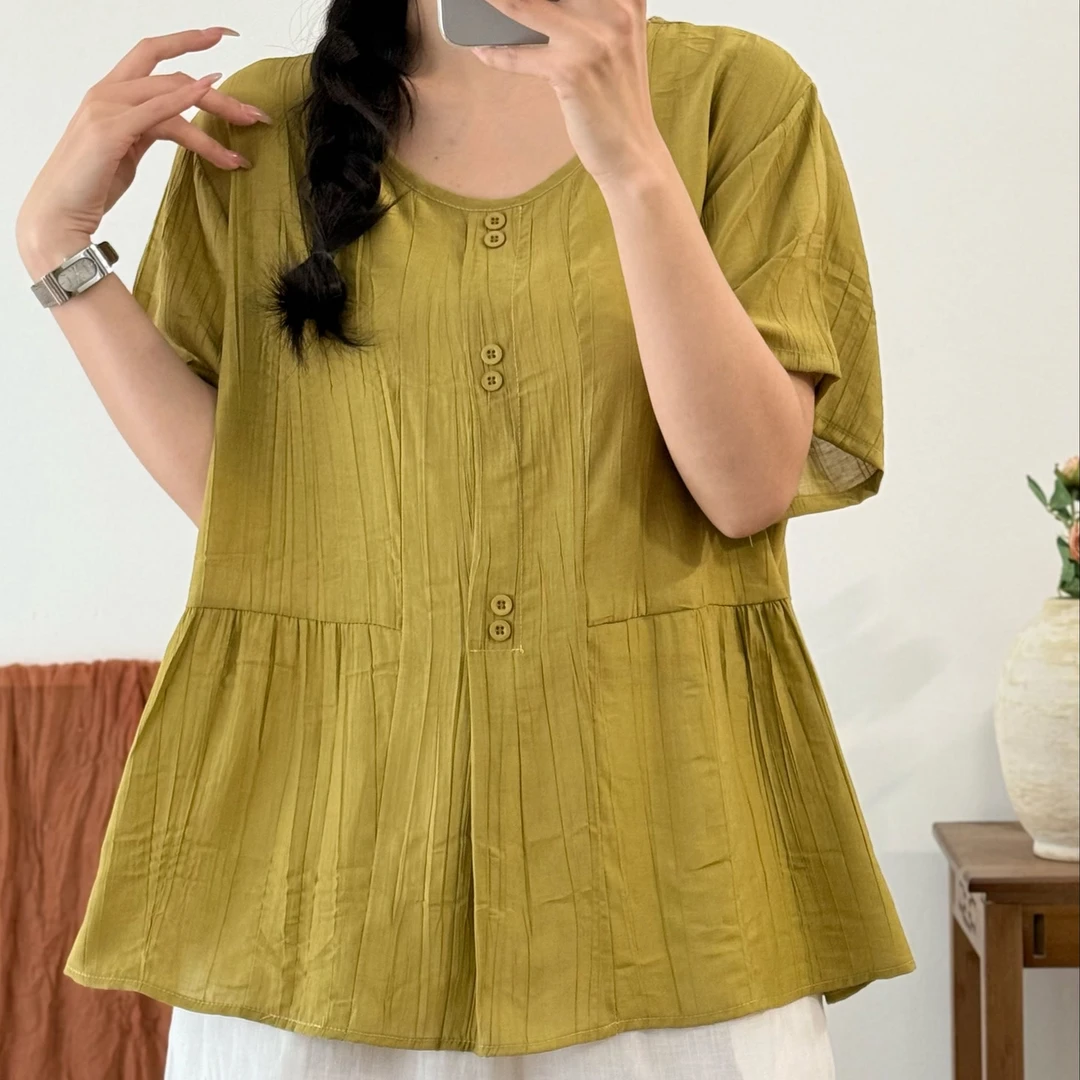 7725新款夏季减龄气质洋气小衫QZ