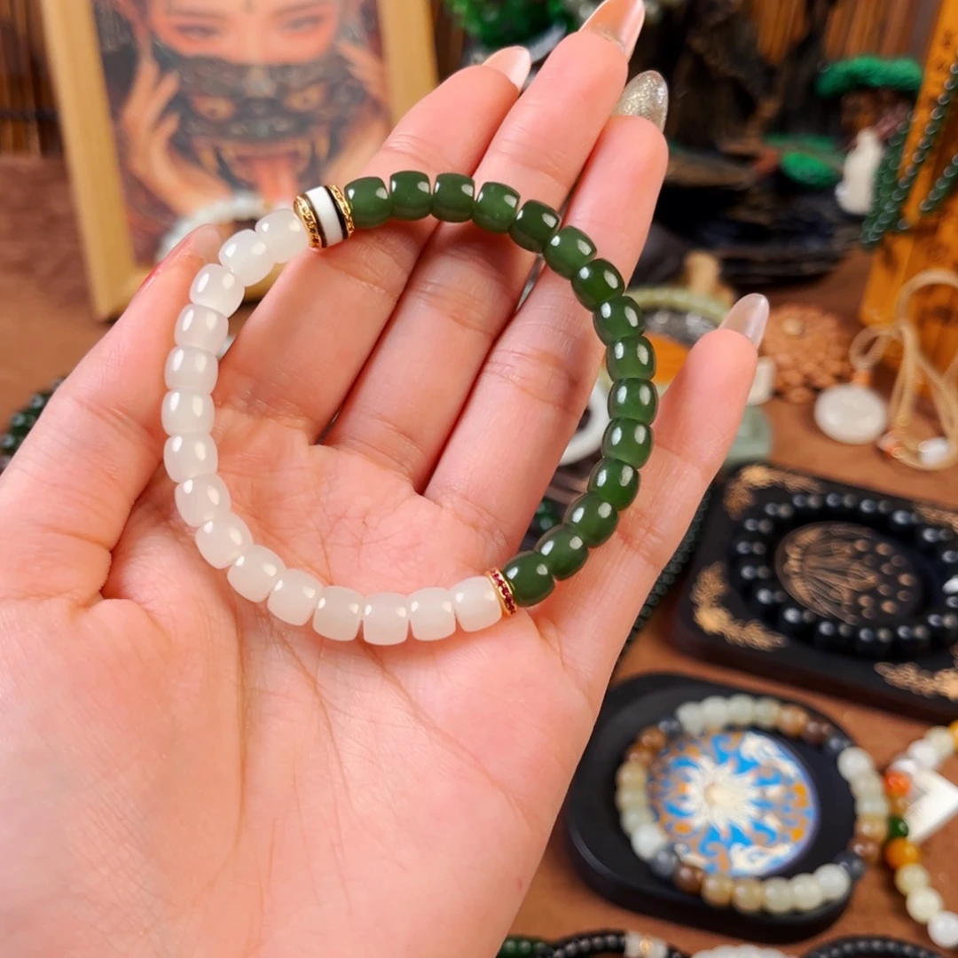 和田玉未镶嵌手链