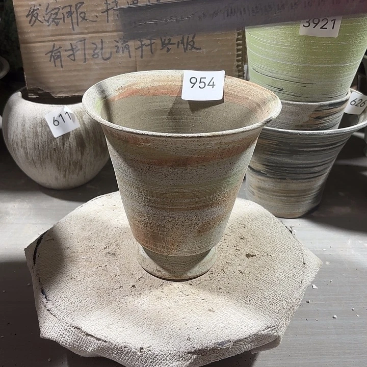 陶摆件高16，外口16，有孔，954，瑕疵处理