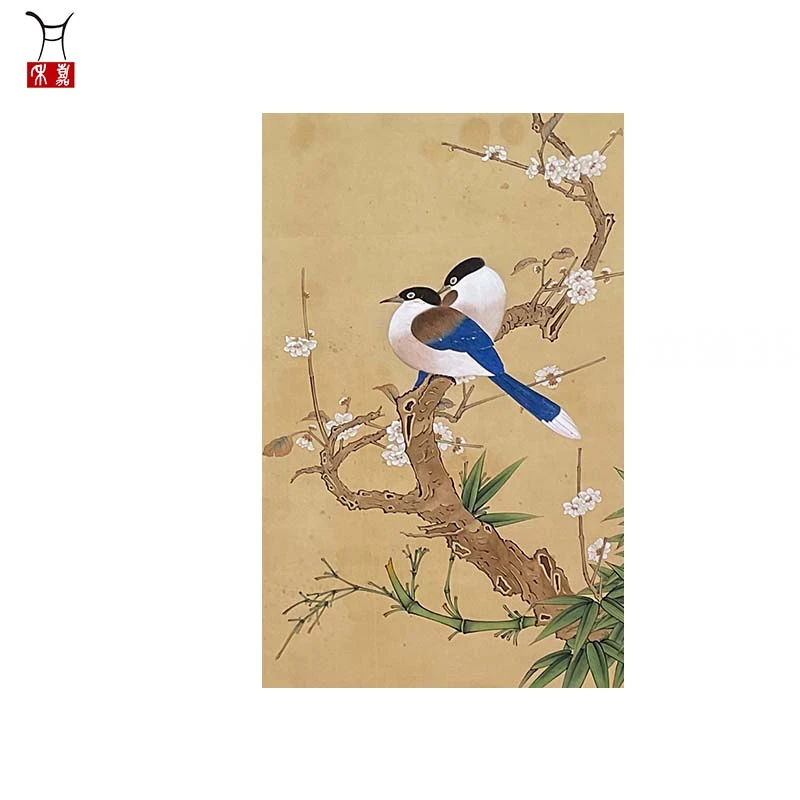 Q1009花鸟立轴35x80/2.5平尺