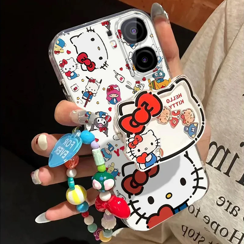 适用OPPOA5x手机壳新款男女OPPO A5x5G可爱卡通KT猫摇摇乐带支架P