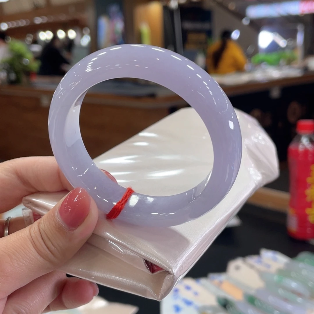 翡翠未镶嵌手镯53.3宽版正圈 满色完美度高 （5号）