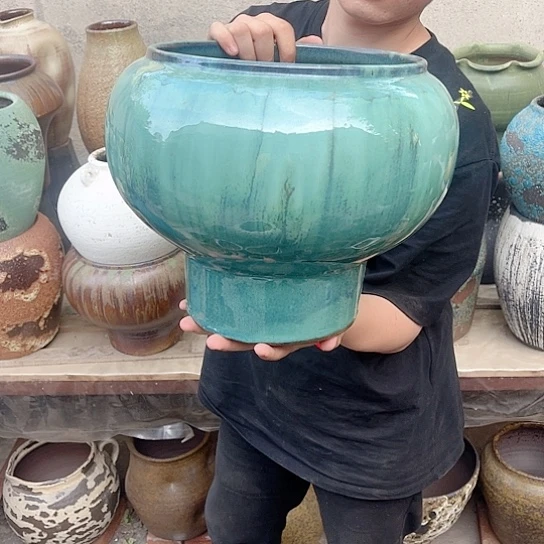 紫砂花盆高度27口径24