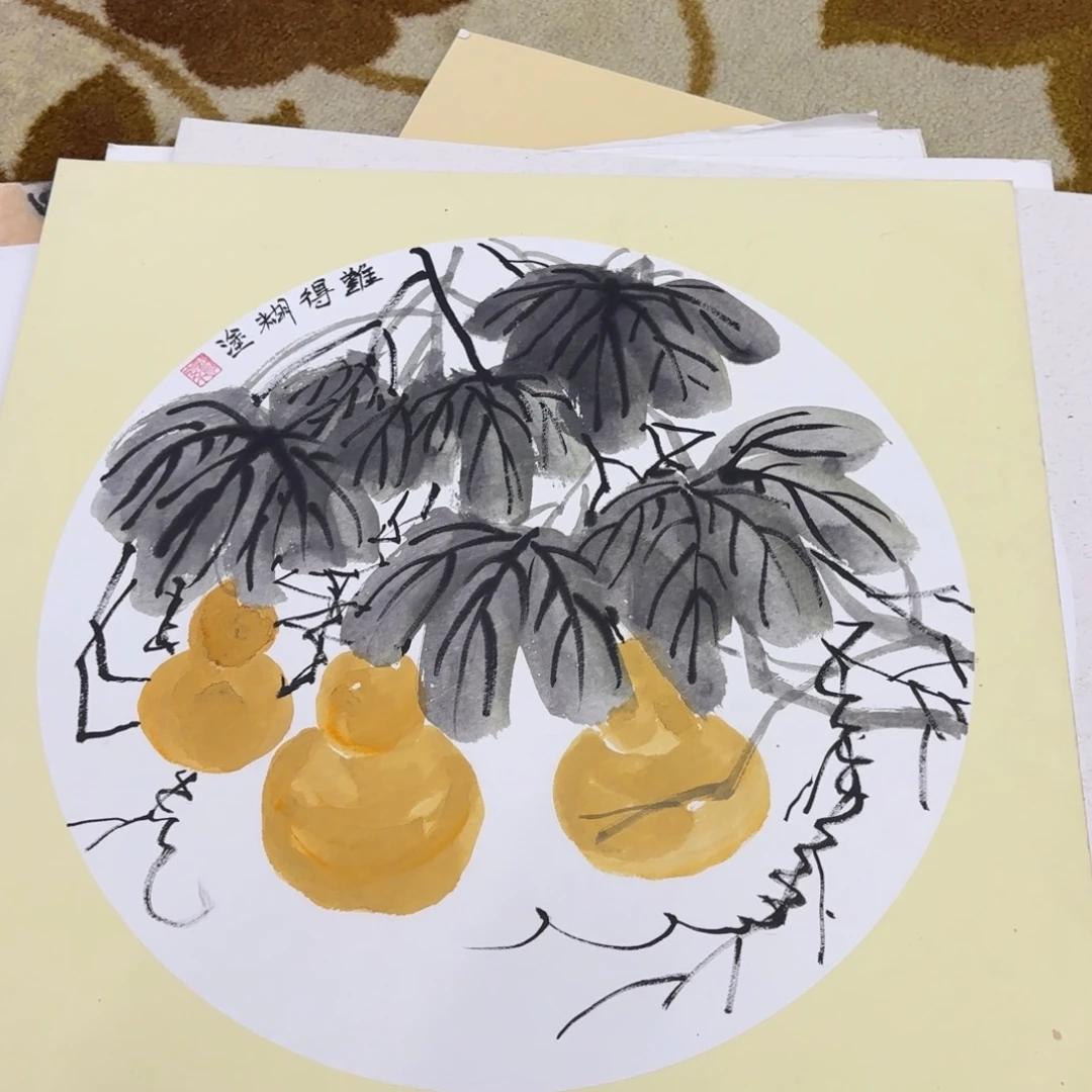国画50-50卡纸作品童