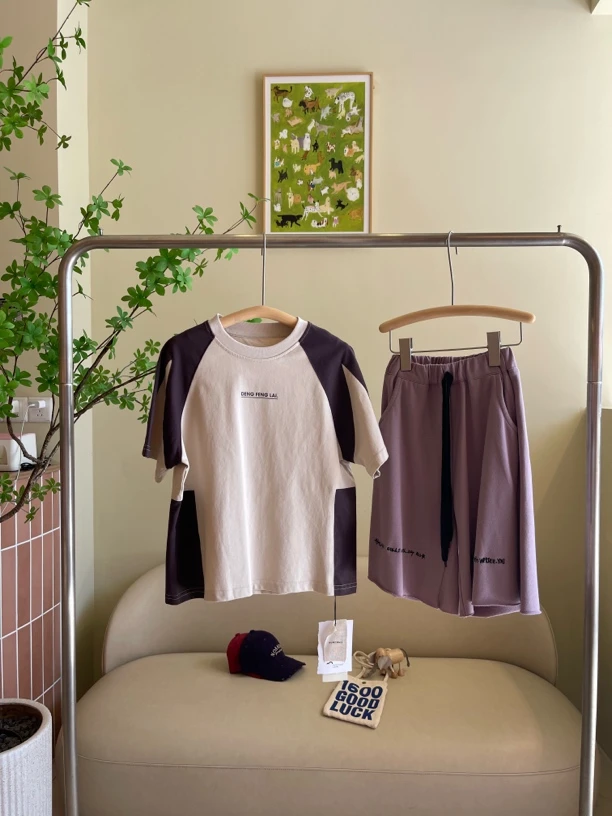 【Kiddd】小众设计师款韩版夏季百搭运动套装