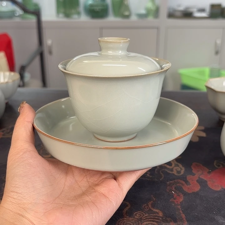 龙泉云间青瓷小米茶器