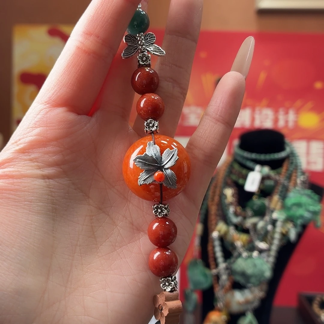 翡翠未镶嵌耳饰手串