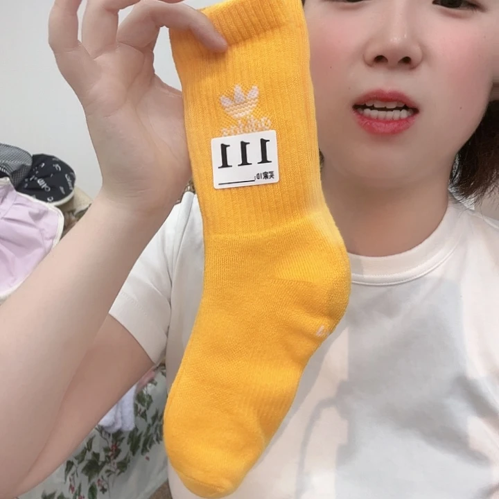 棉纶三醋酯纤维多叶草袜子111