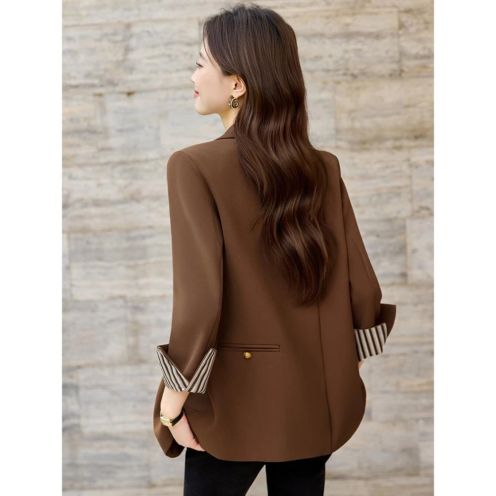 休闲西装外套女士秋季2026新款高级感宽松上衣气质职业超好看西服