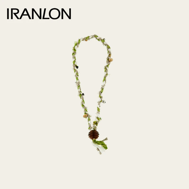 IRANLON 非金属布艺项链 蜜巢长项链手工编织