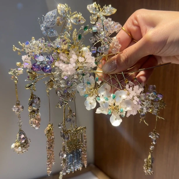 ETE ST2-11193新娘头饰 春天色中式婚礼秀禾头饰