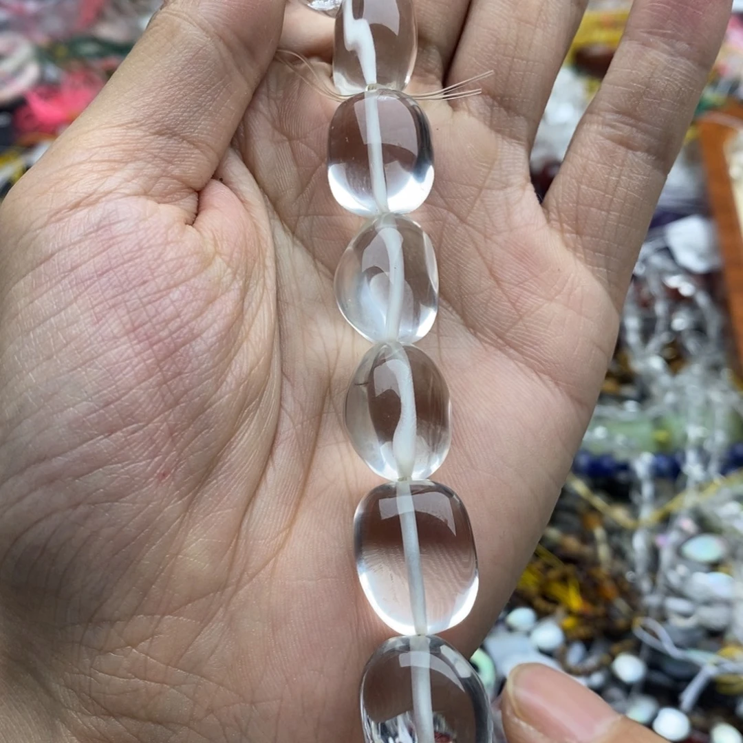 玛瑙/玉髓未镶嵌珠宝半成品一颗纯天然双A净体白水晶大随行