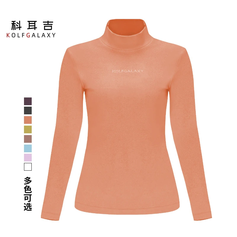 科耳吉高尔夫服装秋冬加绒女新款多色打底衫保暖修身显瘦运动户外