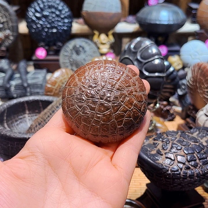 吾***足石材龟纹石小精品
