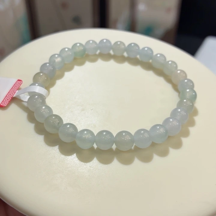 翡翠未镶嵌手链冰胶马卡龙卡6.8