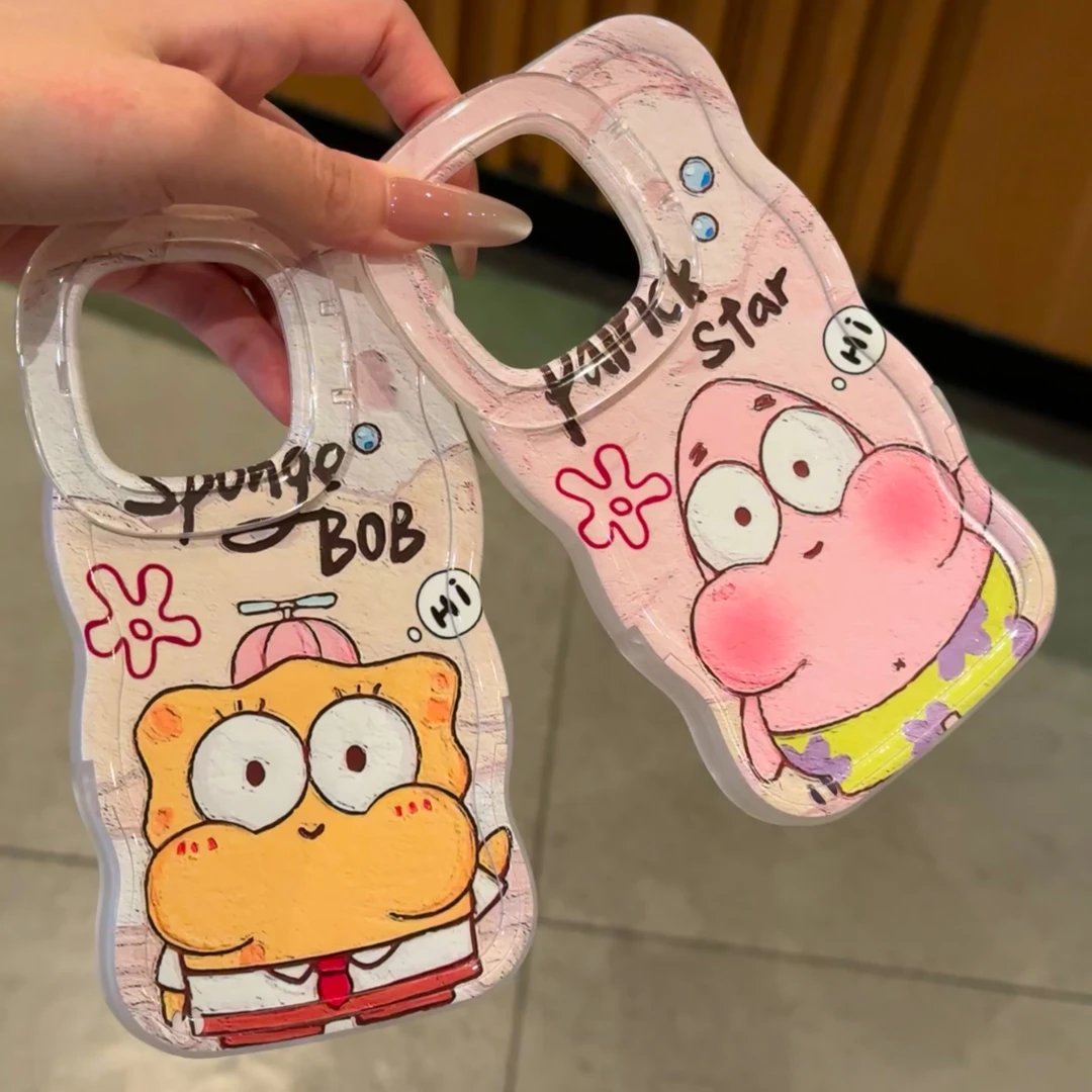 派大星海底好朋友适用iPhone16/15promax双支架手机壳苹果14女13