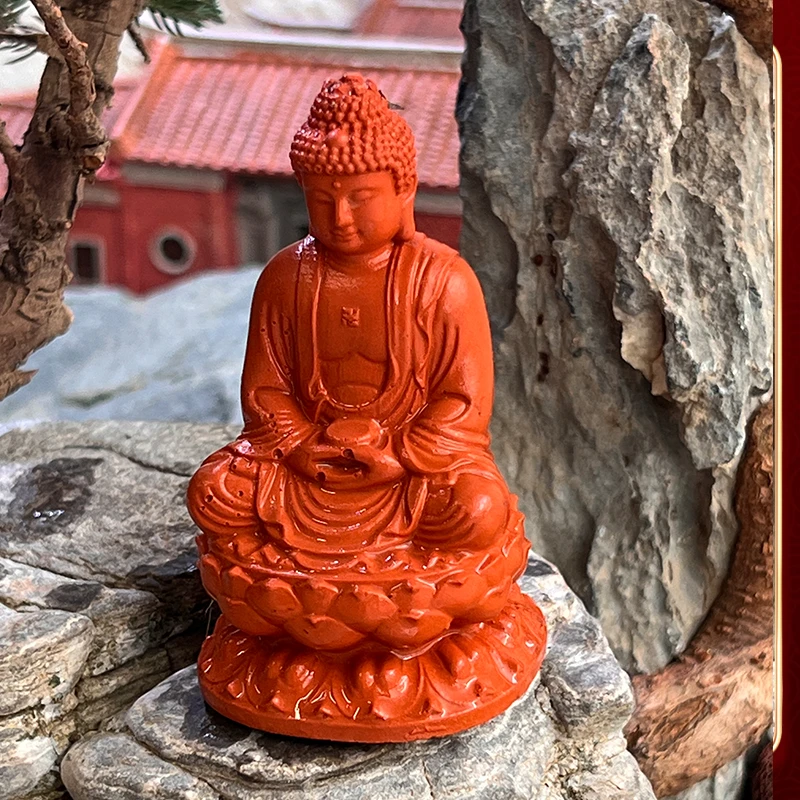 壶涧斋闽南红砖厝复古风大日如来佛祖吸水可养茶道茶宠茶周边摆件