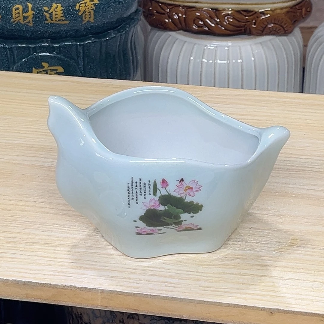 陶瓷绿植多肉微瑕花盆口径11*8.5