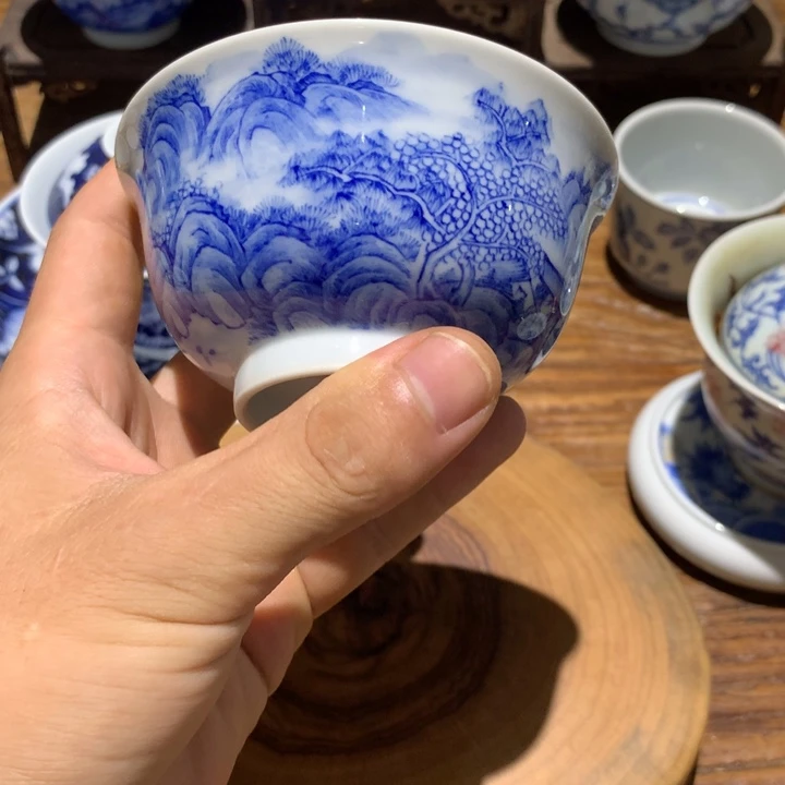 景德镇陶瓷青花主人杯