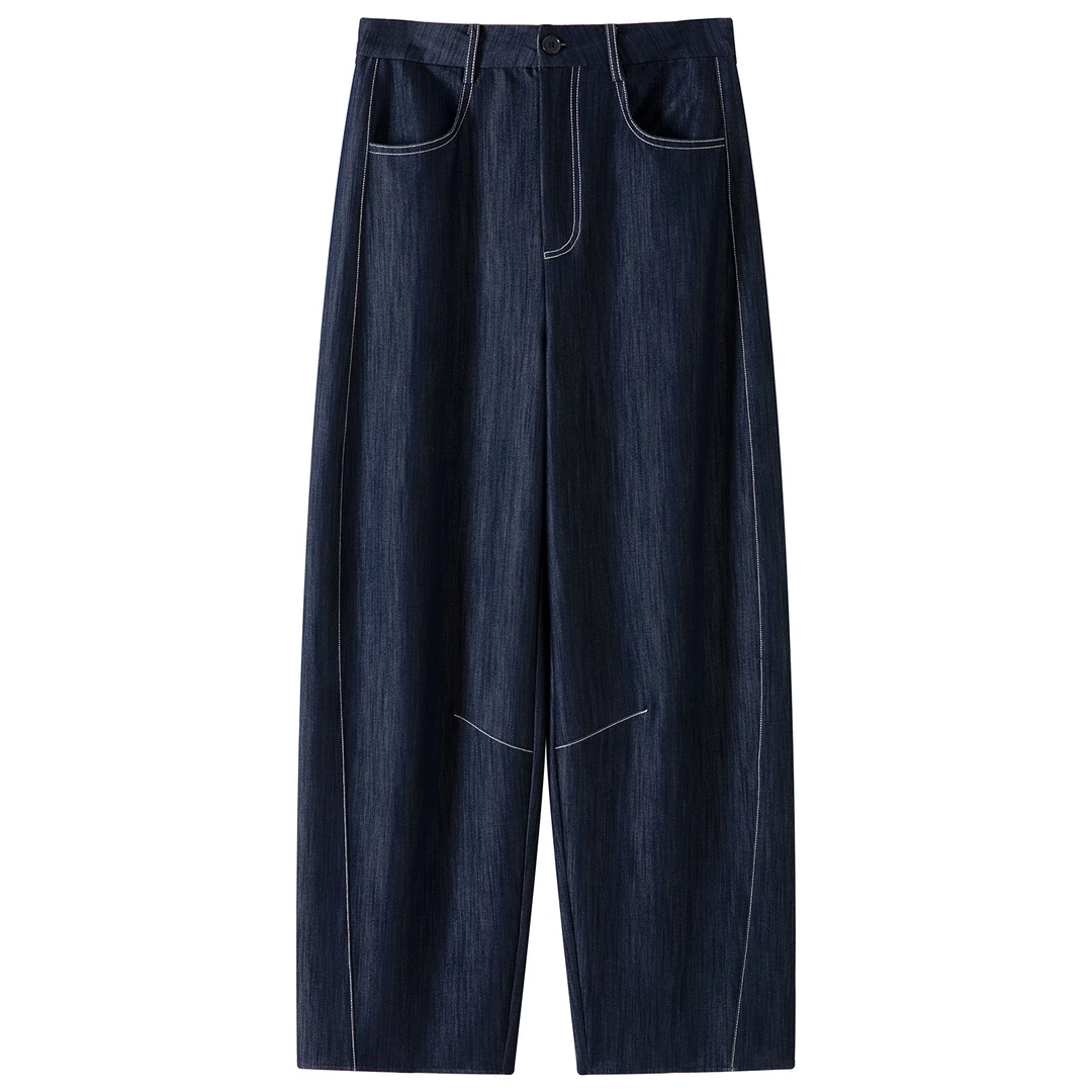 薄款秋季阔腿裤弯刀裤高腰休闲裤大码宽松秋冬运动风