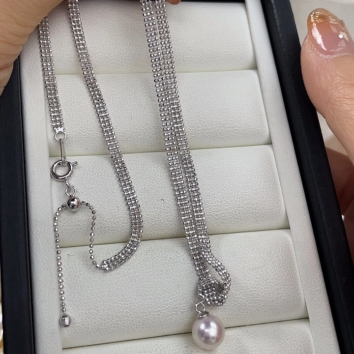 银S925镶嵌海水珍珠颈饰