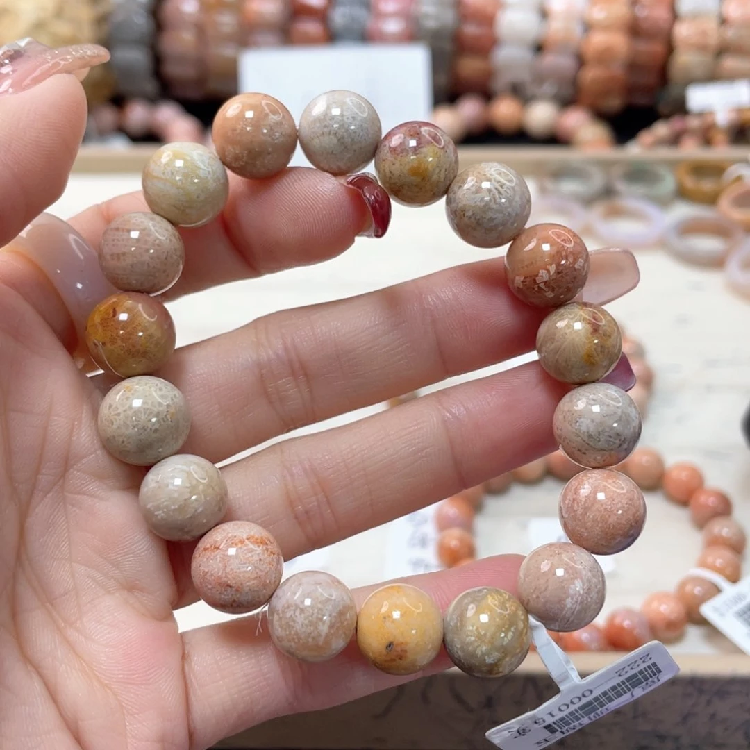 硅化珊瑚（珊瑚玉）手链未镶嵌青**.033