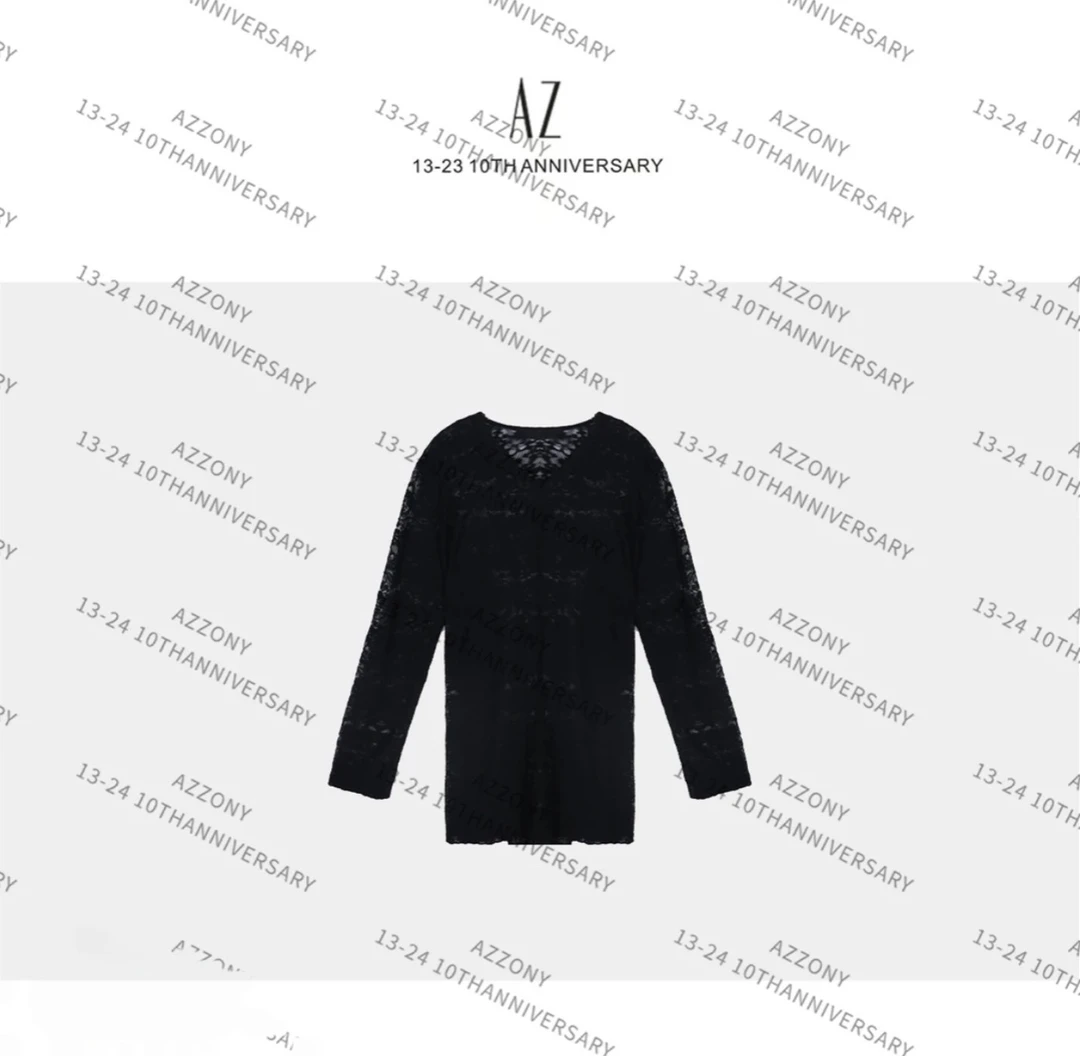 清C Az LongQuan 花边v领蕾丝上衣  XTML2412410