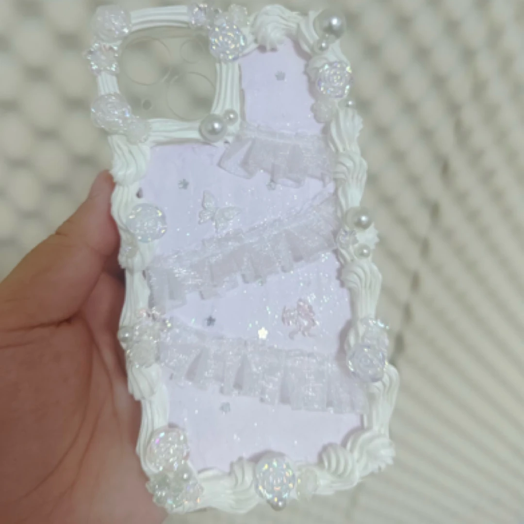 奶油胶diy手机壳私人定制可寄娃送闺蜜女友男友情侣手机壳定制