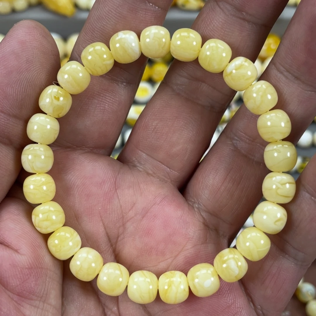 蜜蜡未镶嵌手串尺寸8.5老型手串