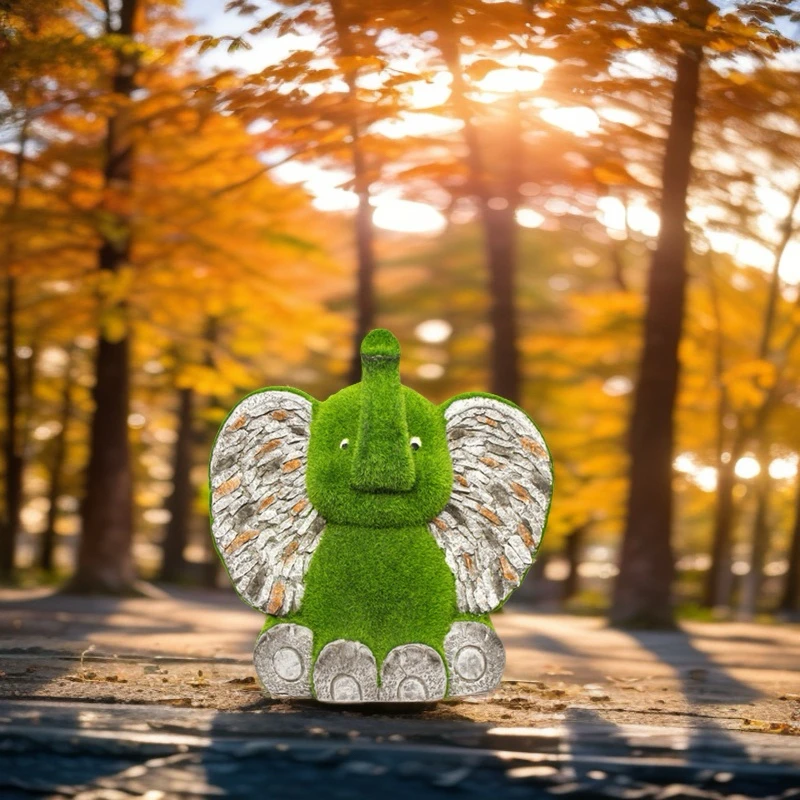 小象植绒工艺户外园艺装饰品摆件花园庭院草坪幼儿园雕塑小品