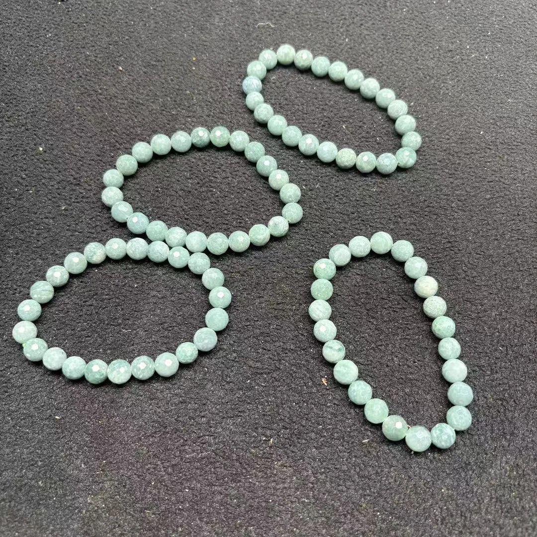 天然A货翡翠刻面手串-卡8mm左右-多样性发一f1016