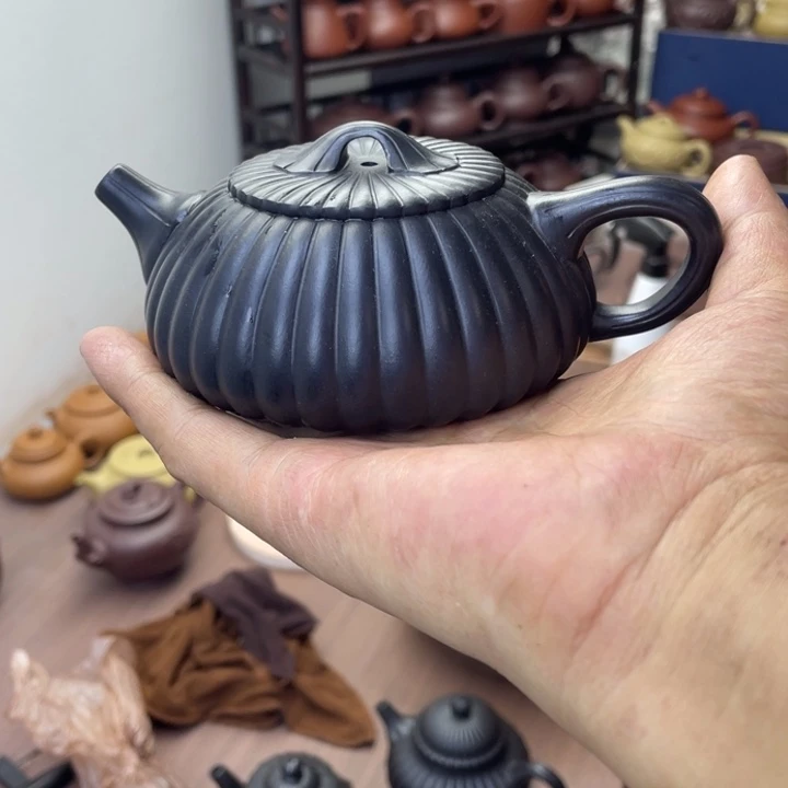 茶壶紫砂锦文捂灰石瓢