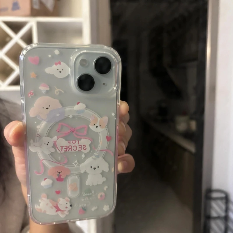 奥菲顿蝴蝶结动物适用iPhone16/15promax苹果14磁吸手机壳12/13套