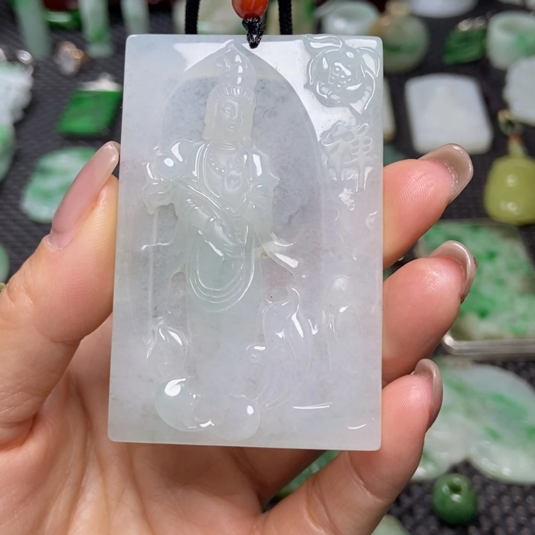 翡翠未镶嵌挂件清