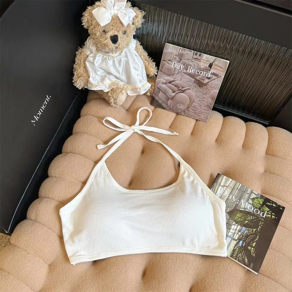 挂脖美背吊带内搭裹胸打底衫小胸聚拢学生少女背心无钢圈内衣抹胸