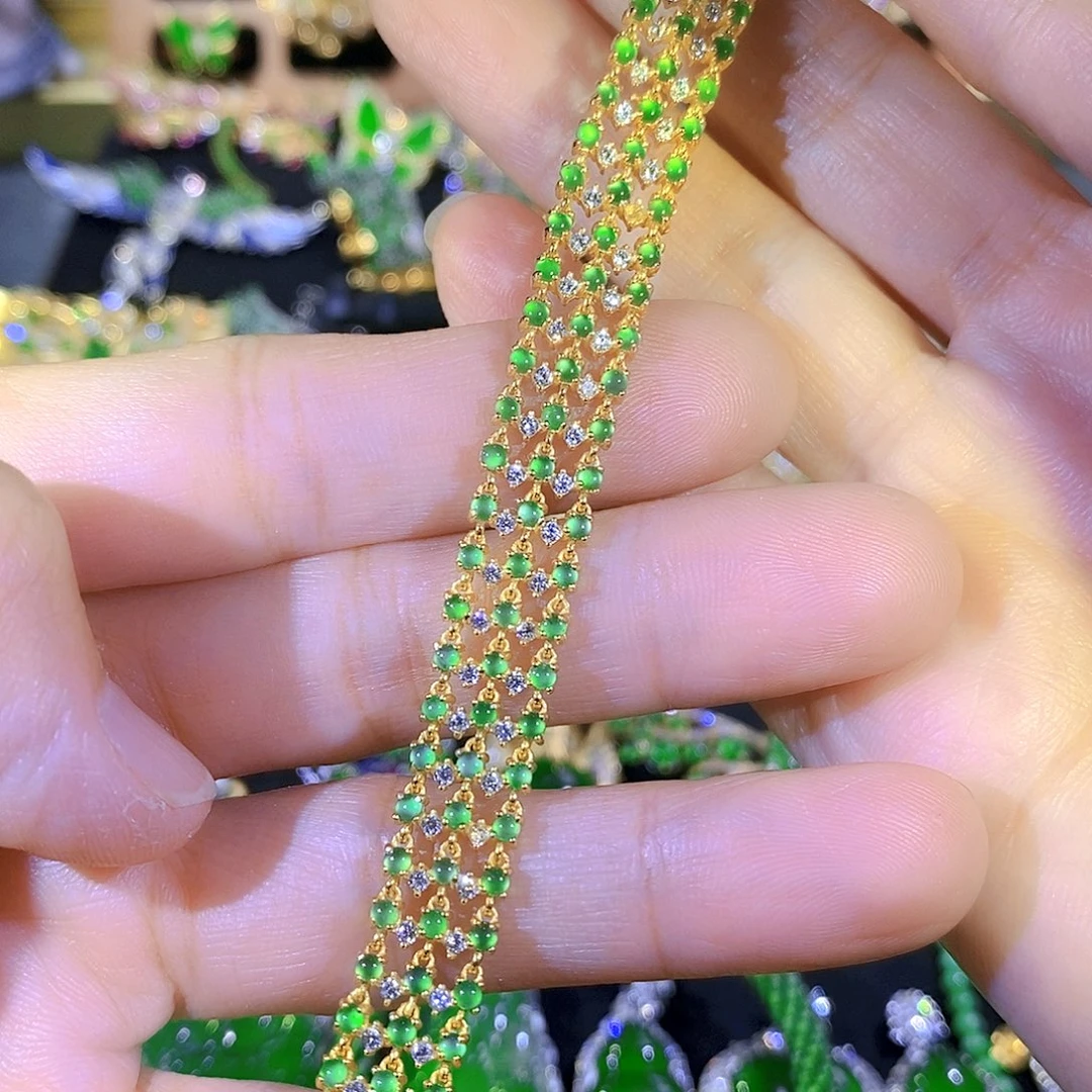 吊坠(不含链)银S925镶嵌翡翠