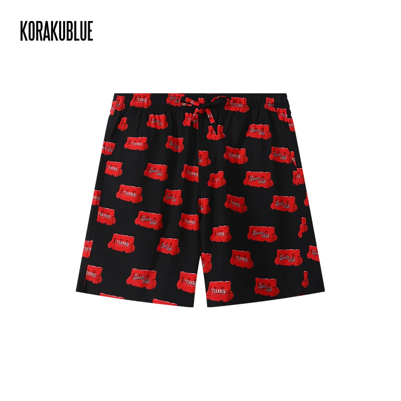 趣味运动会主题夏威夷短裤蓝布屋夏季薄款宽松沙滩裤TKBLZYP002