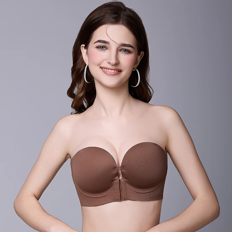 爆款提拉显大舒适适合无痕聚拢内衣无钢圈文胸前扣内衣聚拢