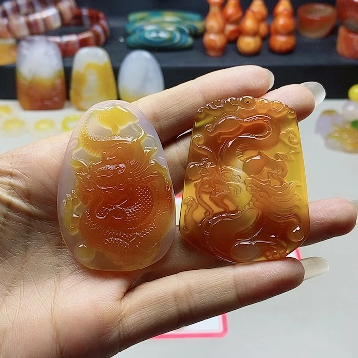 未镶嵌吊坠(不含链)玛瑙/玉髓占*豆